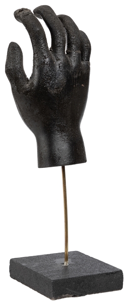 Black Hand Form Model. Circa 1960s. Wooden and foam right h...