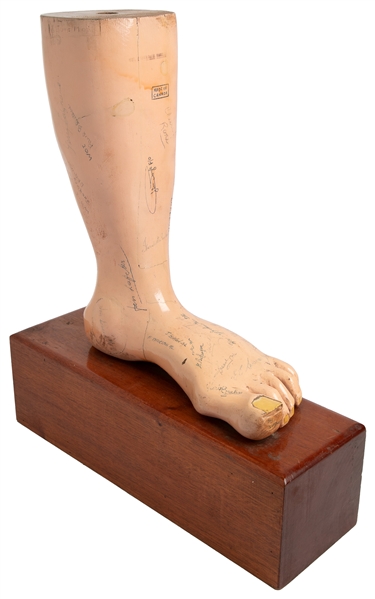 Carved Polychrome Foot Sculpture. Canada, 20th century. Car...