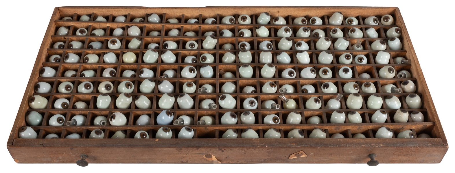 Prosthetic Glass Eye Collection. 20th century. Group of app...