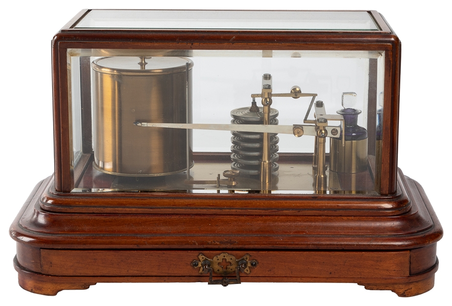 J. Hicks Seismograph in Mahogany Case. London: J. Hicks, ca...