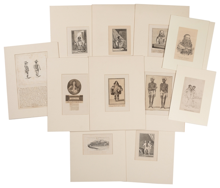 Group of Antique Physical Abnormality Prints. English, 18th...