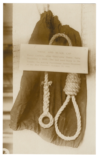 [CRIME]. Photograph of the Noose and Cap used to Hang “Hand...