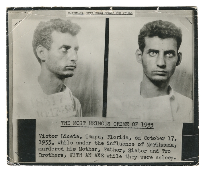 [MUGSHOTS]. LICATA, Victor (1912–1950). “Marihuana: This ph...