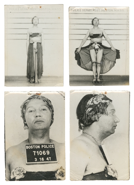 [MUGSHOTS]. Mugshots of a Cross-Dresser. Boston, 1947. Seri...