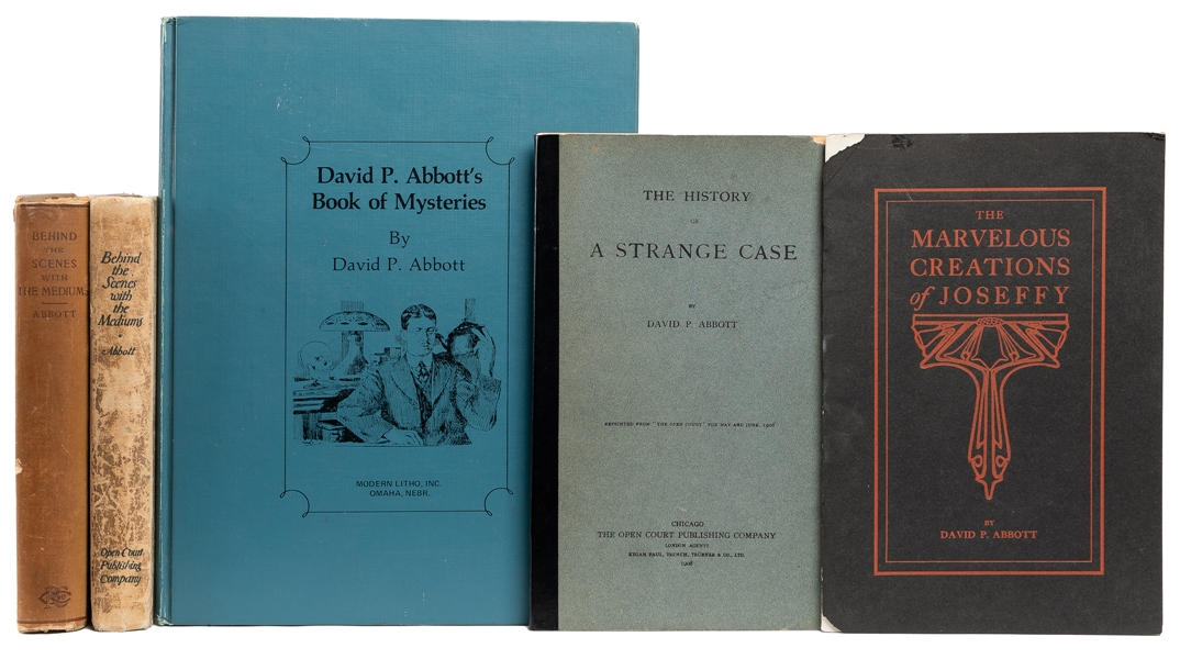 ABBOTT, David P. (1863–1934). Group of 5 Books and Booklets...