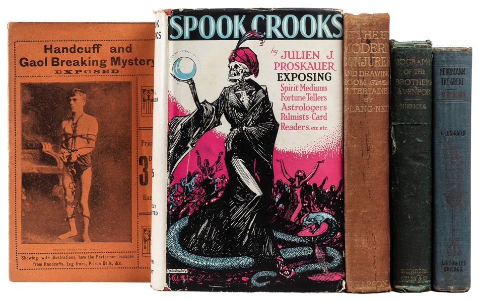 Group of Five Books on Conjuring and Magic. V.p., 19th–20th...