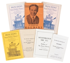 HOUDINI, Harry (Erik Weisz, 1874 – 1926). Seven Pitch Books...