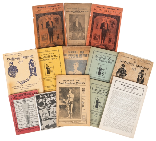 [HOUDINI IMITATORS & ESCAPE ARTISTS]. Collection of 23 Book...