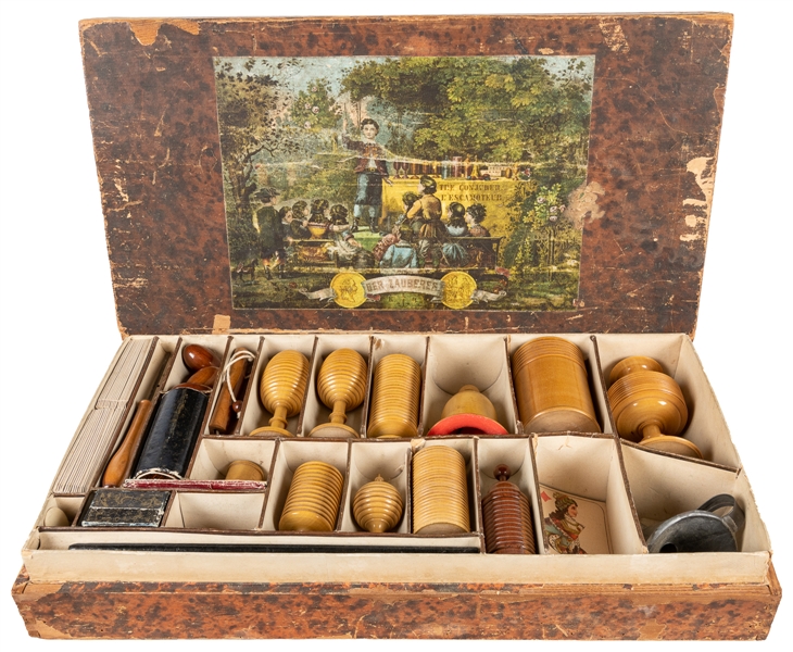 Antique German Deluxe Magic Set. German, 19th century. Pape...