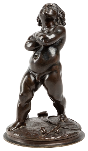 DEBAY, Jean-Baptiste (1779–1863). Bronze Child Conjuror. Fr...