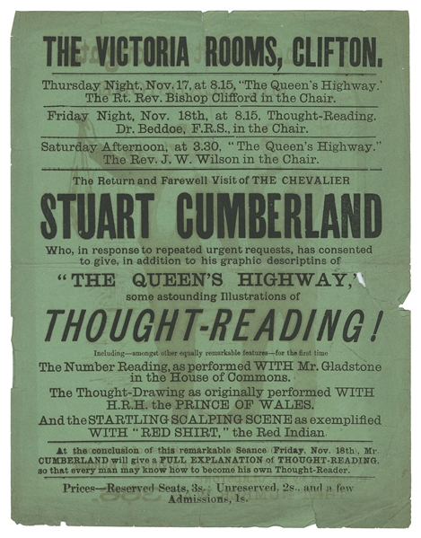 CUMBERLAND, Stuart (1857 – 1922). Some Astounding Illustrat...