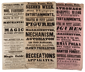 [AUTOMATA & MAGIC]. D'AUGVIGNEY, M. Three British Playbills...