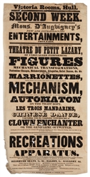 [AUTOMATA & MAGIC]. D'AUGVIGNEY, M. Three British Playbills...