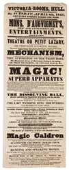 [AUTOMATA & MAGIC]. D'AUGVIGNEY, M. Three British Playbills...