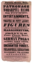 [AUTOMATA & MAGIC]. D'AUGVIGNEY, M. Three British Playbills...