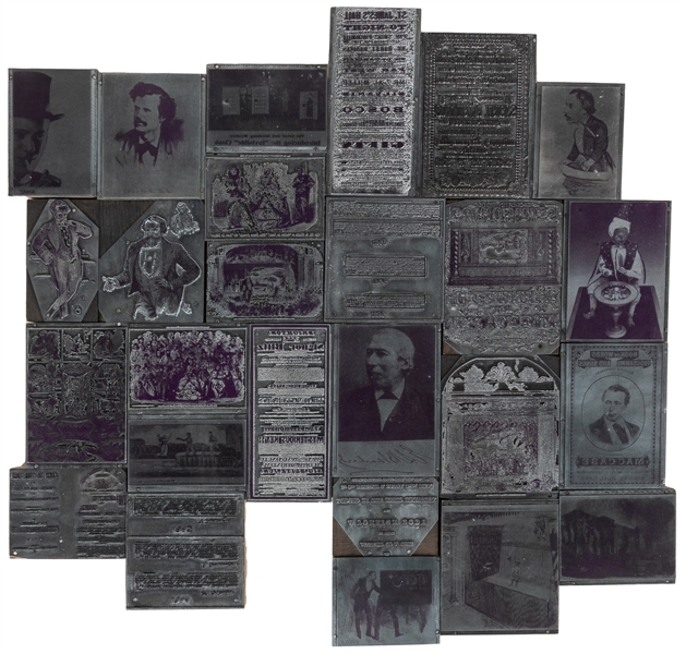 [DAWES, Edwin]. Large Group of Nearly 200 Metal Printing Pl...
