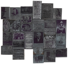 [DAWES, Edwin]. Large Group of Nearly 200 Metal Printing Pl...