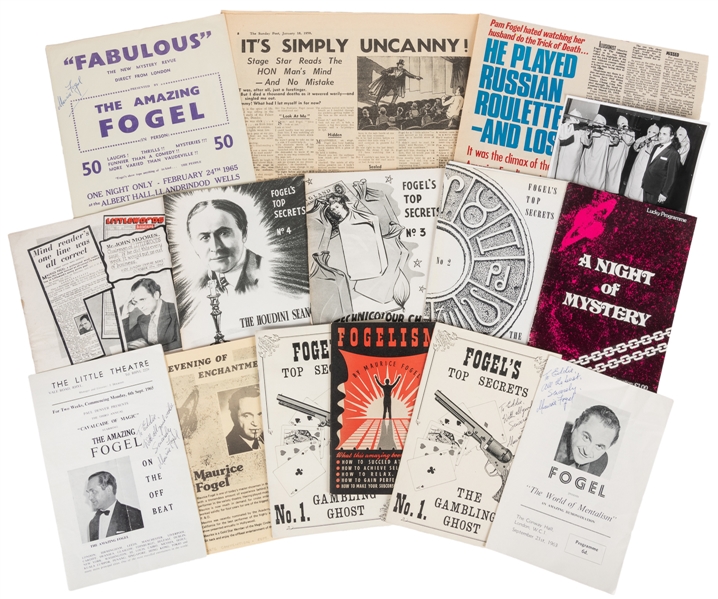 FOGEL, Maurice (1911 – 81). Archive of Fogel Ephemera and P...
