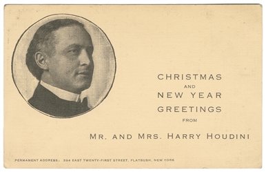 HOUDINI, Harry (Erik Weisz, 1874 – 1926). Houdini Christmas...