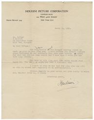 HOUDINI, Harry (Erik Weisz, 1874 – 1926). Houdini TLS to Fe...
