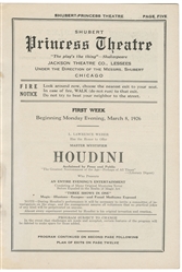 HOUDINI, Harry (Erik Weisz, 1874 – 1926). Houdini Princess ...
