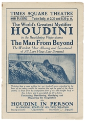 HOUDINI, Harry (Erik Weisz, 1874 – 1926). Man From Beyond T...