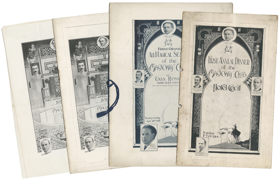 [HOUDINI]. Three Magicians Club “Firsts" Souvenir Programmes...