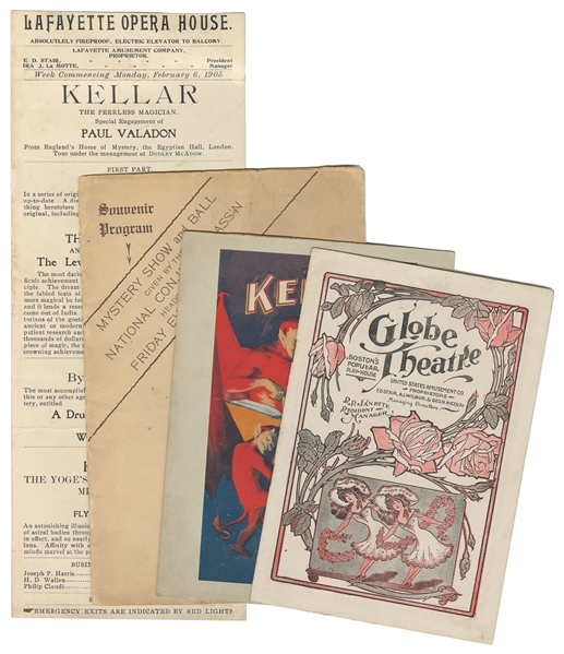 KELLAR, Harry (1849 – 1922). Three Kellar Magic Playbills/P...