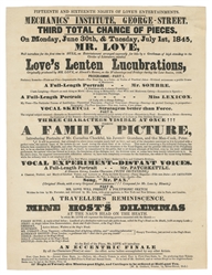 LOVE, William Edward (1806 – 67). Two Ventriloquism Broadsi...