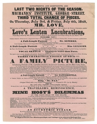 LOVE, William Edward (1806 – 67). Two Ventriloquism Broadsi...