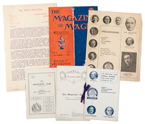 [MAGICIANS' CLUB]. Archive of Magicians' Club Documents and...