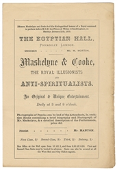 MASKELYNE, J.N. (1839 – 1917). Maskelyne & Cooke The Royal ...
