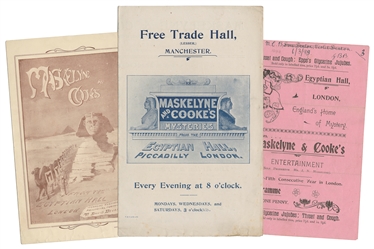 [MASKELYNE & COOKE]. Three Egyptian Hall/Touring Company Pr...
