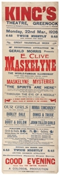 [PLAYBILLS – MAGIC]. Six British Variety Playbills Featurin...