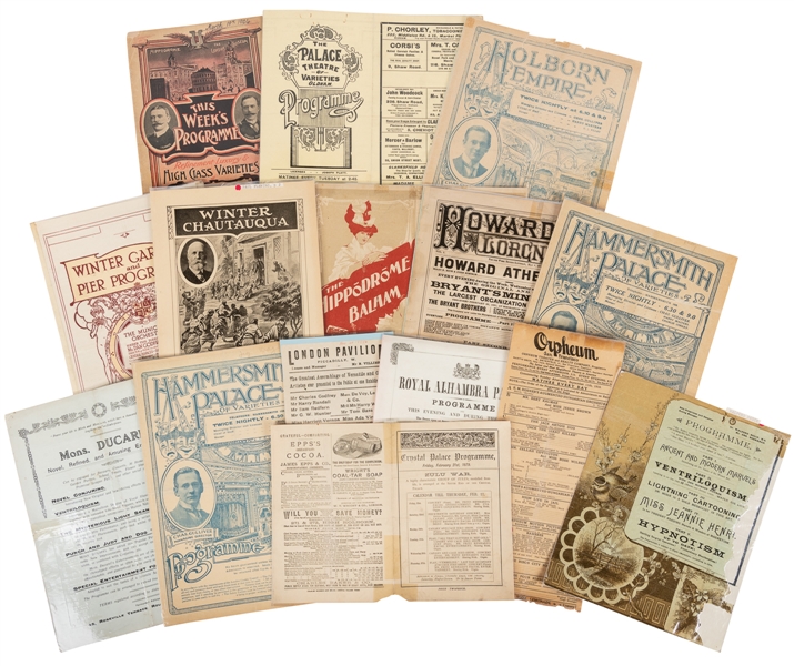 [PROGRAMS – MAGIC]. Collection of Vintage Magicians Theate...