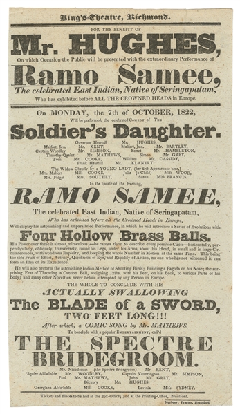 SAMEE, Ramo (d. 1850). Ramo Samee, The Celebrated East Indi...