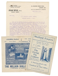 SELBIT, P.T. (1881 – 1938). Three Pieces of Selbit Ephemera...