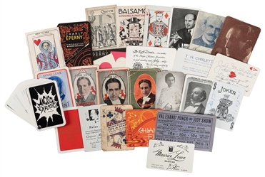 [THROW-OUT CARDS]. Large Collection of Magicians' Promotion...