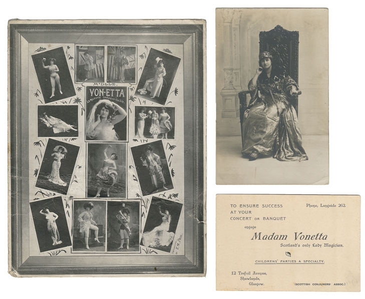 VONETTA (Etta Paul, 1878 - 1964). Group of Vonetta Ephemera...