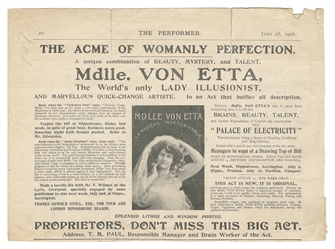 VONETTA (Etta Paul, 1878 - 1964). Group of Vonetta Ephemera...