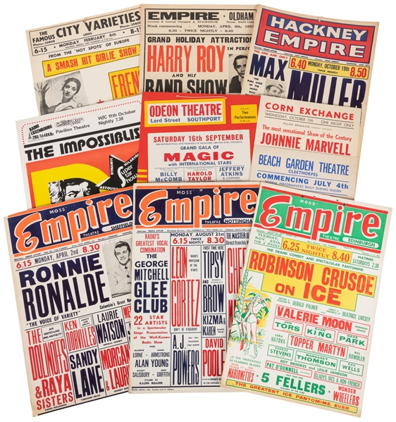 [WINDOW CARDS]. Collection of British Theatre Magician Wind...