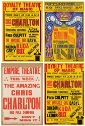 CHARLTON, Chris (1887 – 1963). Group of Four Magic Posters....