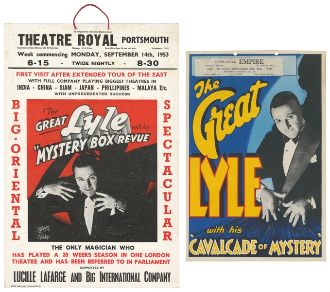 LYLE, Cecil (Cecil Cohen, 1889 – 1955). Two Window Cards. B...