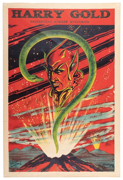 [STOCK POSTER]. Harry Gold Presenting Bombay Mysteries. Bir...