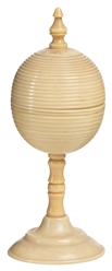 Ivorine Ball Vase. Circa 1910. Delicate and finely made ivo...