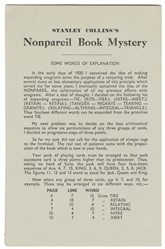 [BOOK TEST]. The Nonpariel Book Mystery. St. Leonards-On-Se...