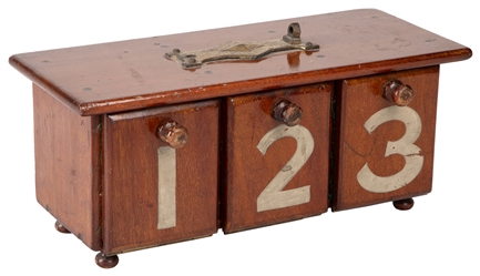 New Elusive Egg Cabinet. 1920s. Rectangular hardwood cabine...