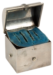 Coin Casket. Circa 1900. Miniature hump-backed coffer with ...