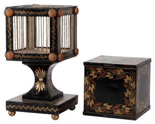 Flyto Bird Cage. London: J. Bland (attr.), ca. 1890. A meta...