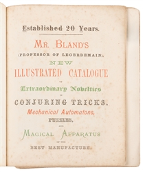 BLAND, Joseph (d. 1898). Illustrated Descriptive Catalogue ...